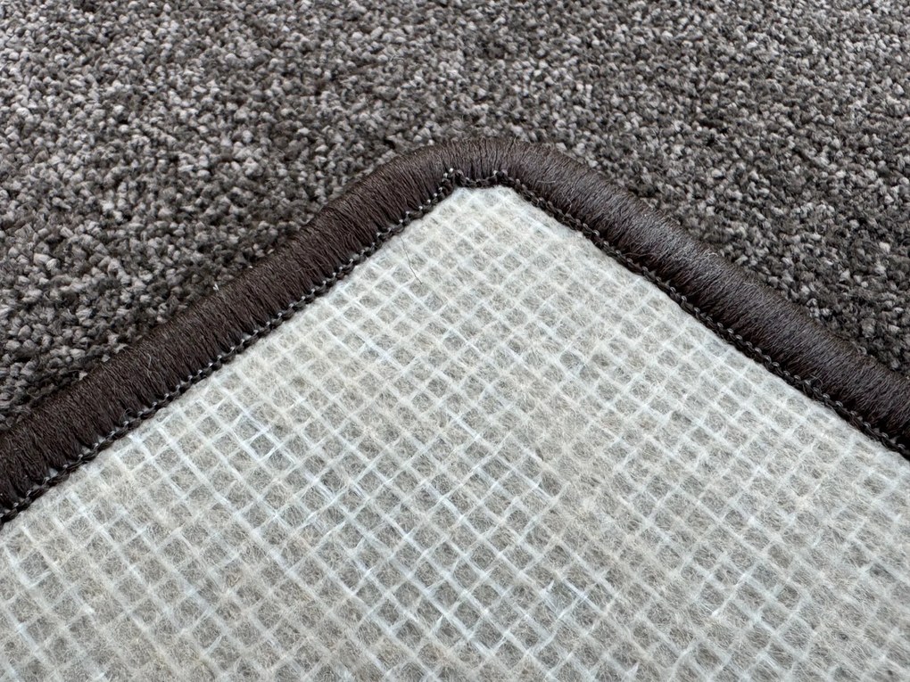 Vopi, Kusový koberec Laguna LUX čokoláda štvorec, 100x100, hnedá, obývacia izba