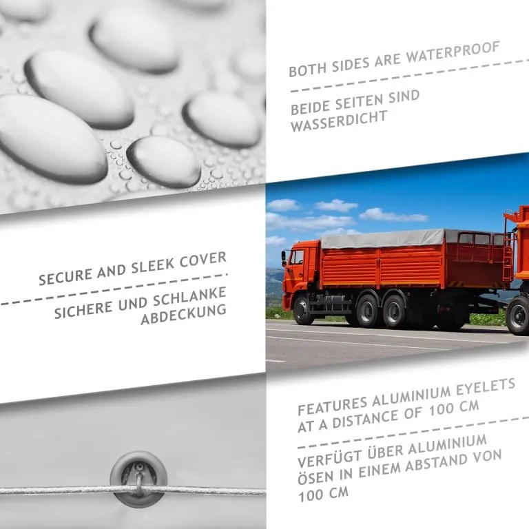 JAGO Plachta 650 g/m², hliníkové oká, biela, 3 x 5 m