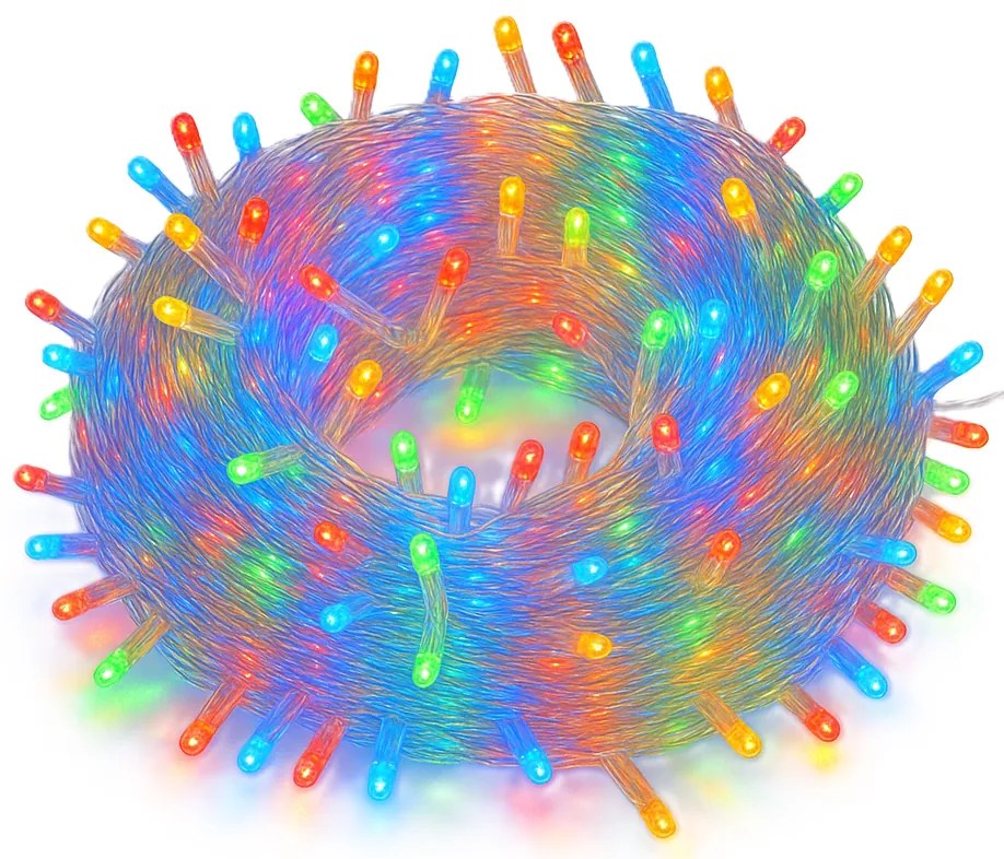Vianočné svetielka LED záclona FLASH multicolor 300 LED