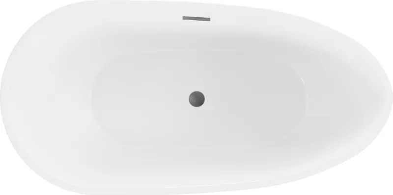 Mexen Eos, voľne stojaca vaňa 170 x 75 cm, biela-čierna, brúsený grafit prepad, 52471707575-95