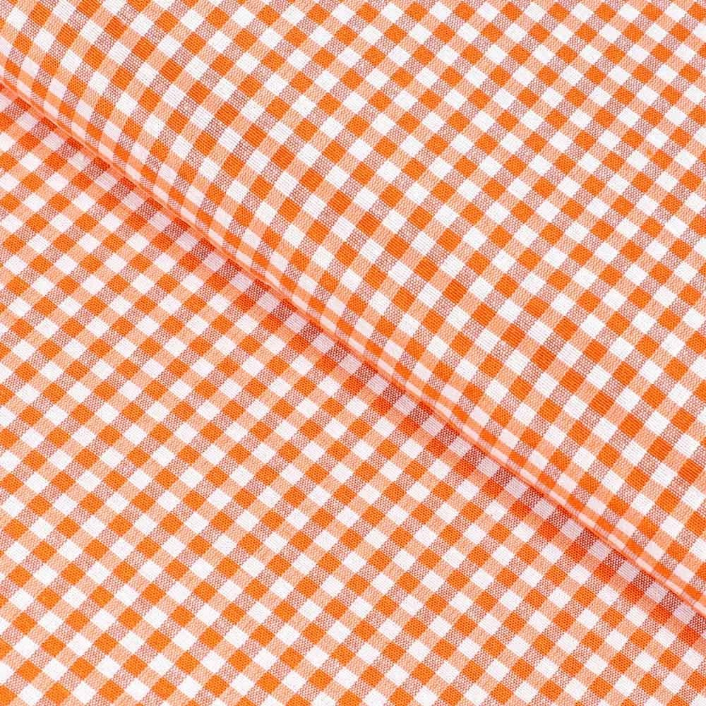 Biante Dekoračný štvorcový obrus Rebeka RE-006 Oranžovo-biela kocka malá 80x80 cm