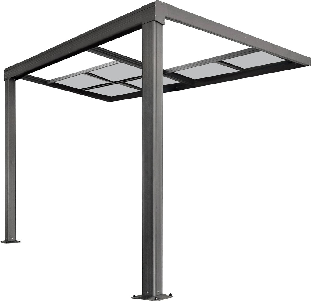 Hliníková pergola BestBerg PZ-9A / 9 m² / antracit/sivá