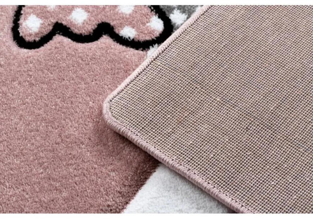 Detský kusový koberec Ovečka ružový 140x190cm