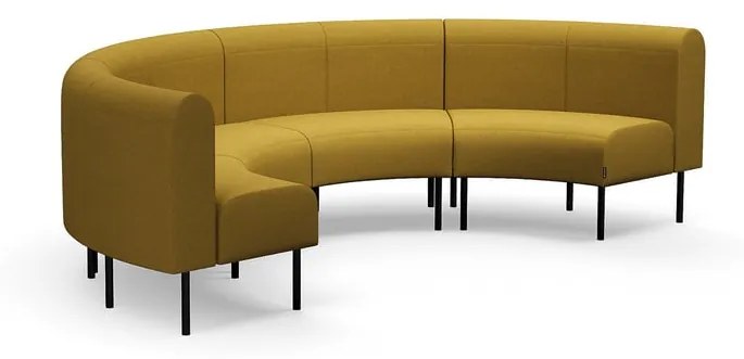 Pohovka VARIETY, vnútorný poloblúk, látka Blues CSII, zlatá