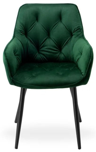 Jedálenská stolička NEVADA zamatová, tmavozelená