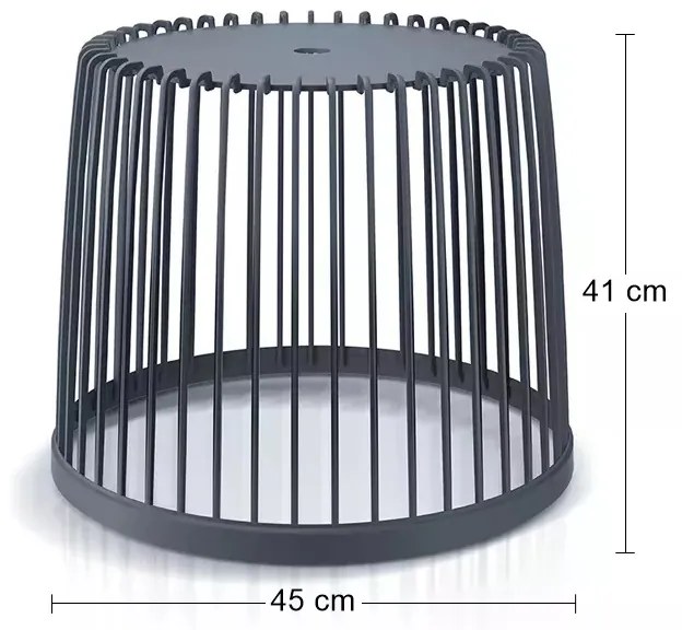 Plastový univerzálny kôš ICLU50 50 l - antracit