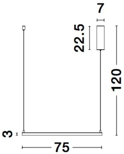 LED luster Eterna 75 čierne
