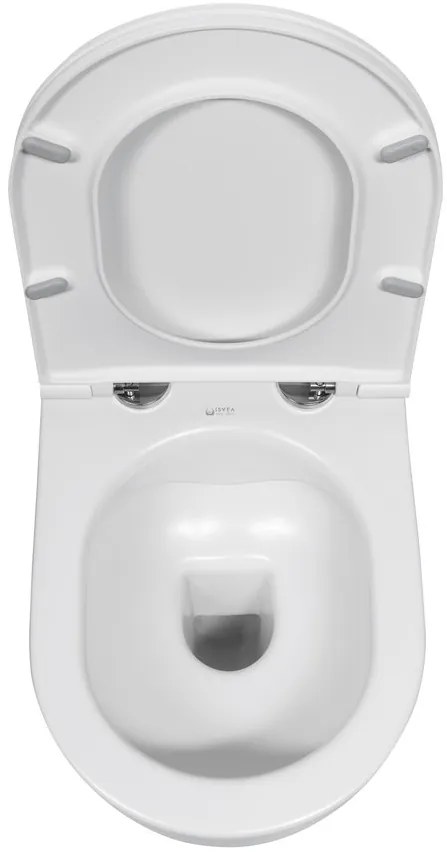 Isvea Isvea, INFINITY závesná WC misa, Rimless, 36,5x53cm, matná biela, 10NF02004-2L