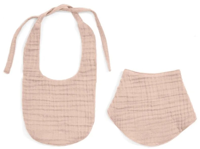 Ružové mušelínové podbradníky v súprave 2 ks Prune – Kave Home
