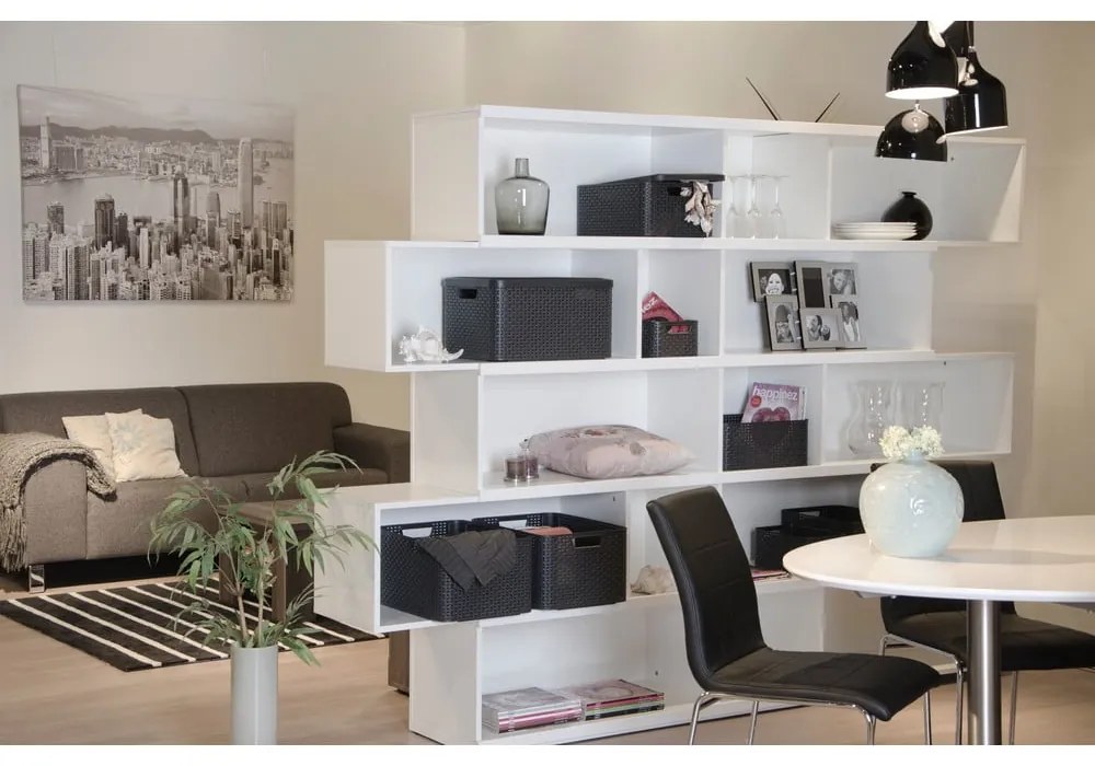 Sivý plastový úložný box s vekom 33x44,5x25 cm Style – Curver