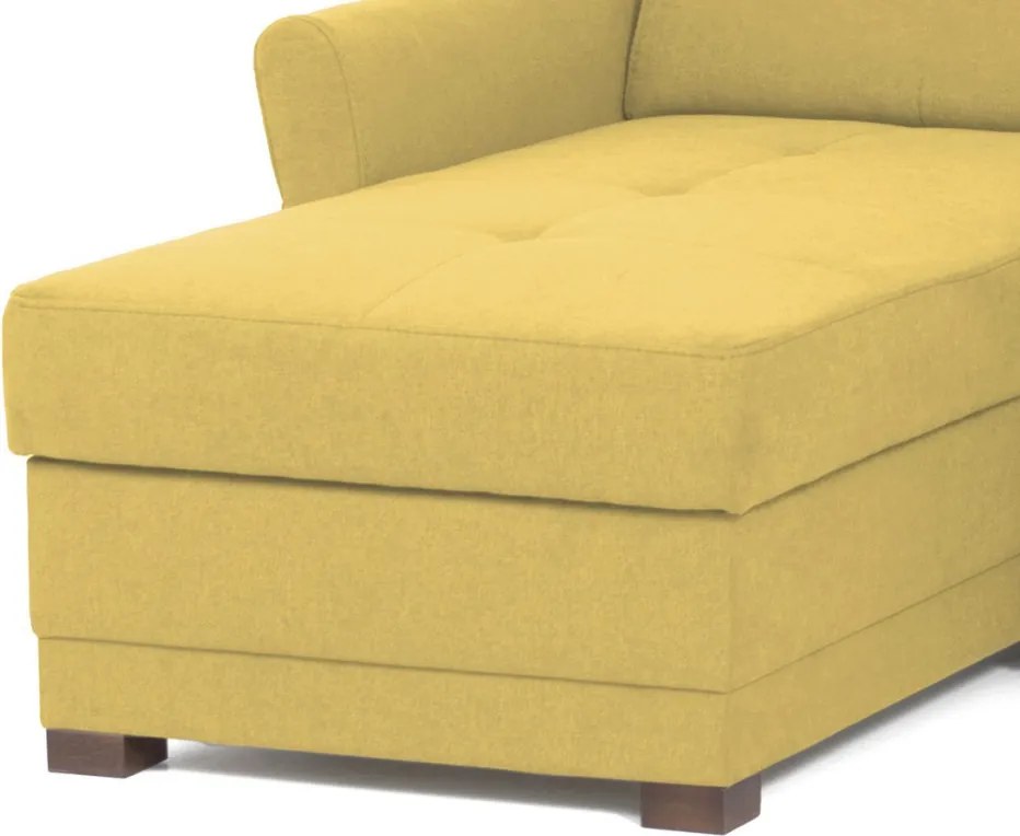 Rohová sedacia súprava Harris, žltá kari látka,ľavý roh