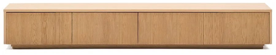TV stolík v dekore duba v prírodnej farbe 200x30x40 cm Helvine – Kave Home