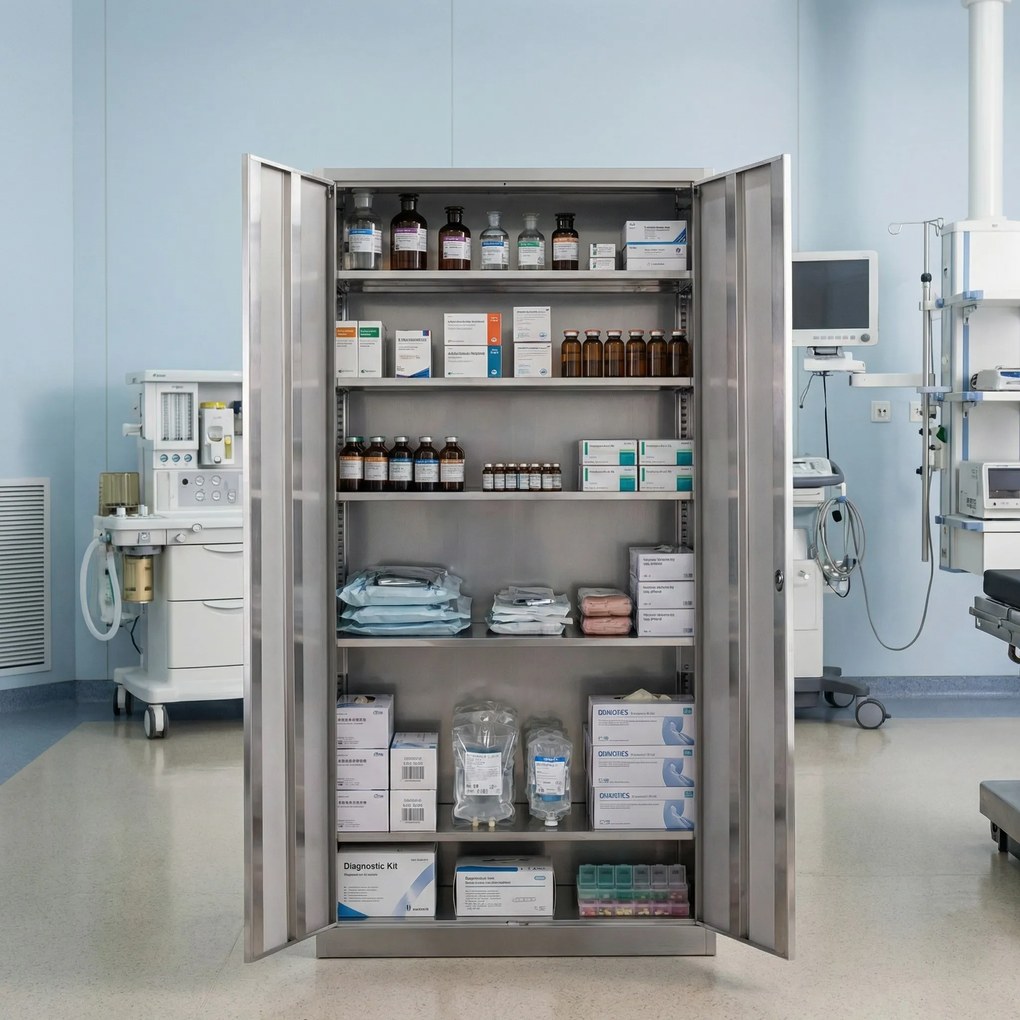 Nerezová skriňa, 1800 x 900 x 400 mm