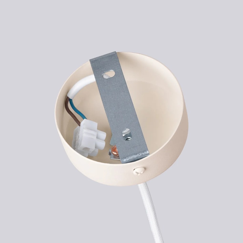 Luster Halo, 6x biele sklenené tienidlo, be