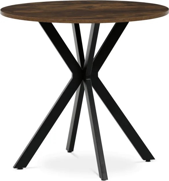 Jedálenský stôl HT-F4108 staré drevo / čierny