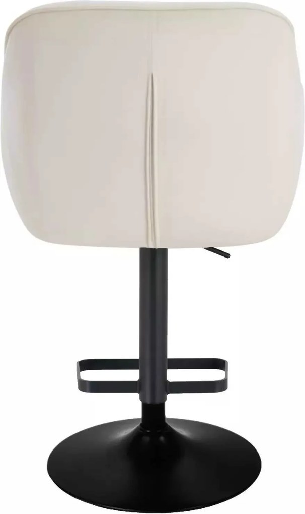 LuxuryForm DESIGN Barová stolička AVOLA VELUR na čiernom tanieri - biela
