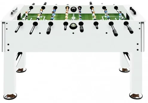 vidaXL Stolný futbal oceľ 60 kg 140x74,5x87,5 cm biely-