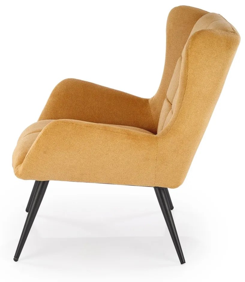 Designové křeslo Byron hořčicové