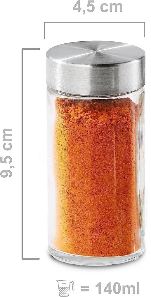 5Five® Korenka, súprava 6 ks sklenených koreničiek so sypátkom, POTS 80 ml