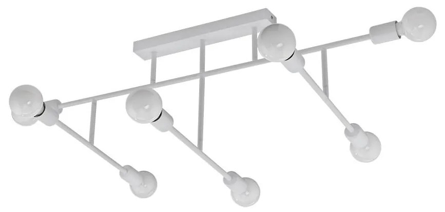 Eglo 98033 - Prisadený luster BELSIANA 8xE27/40W/230V biela