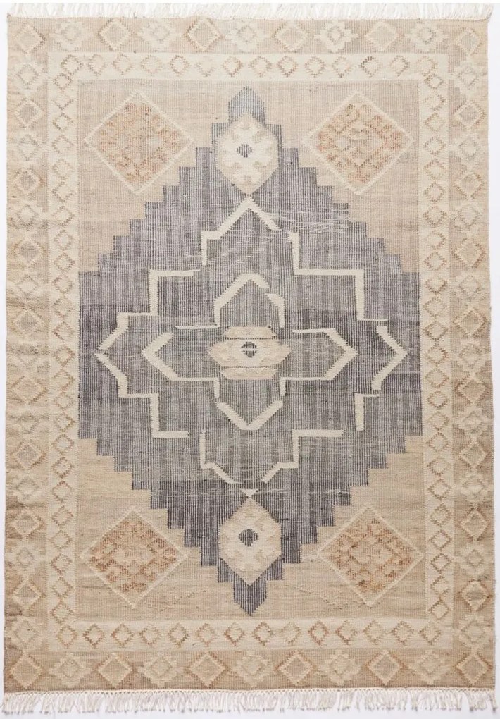 Ručne viazaný kusový koberec Heriz Wood DE 2005 Grey Mix, 240x300, béžová, chodba / predsieň, Diamond Carpets India