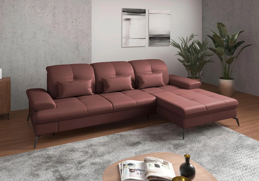 XXXLutz ROHOVÁ SEDAČKA, textil, koža, červenohnedá Sit & More - Sedačky - 000144011763