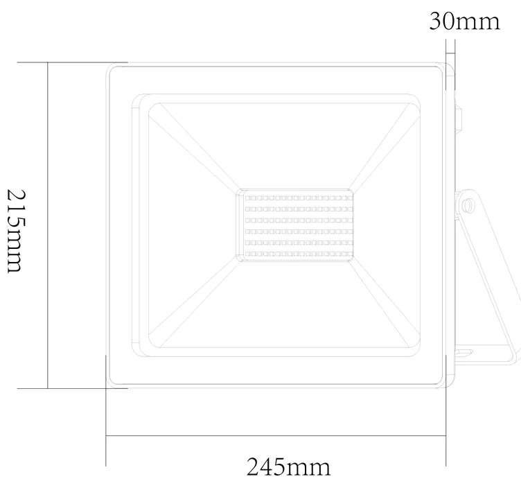 ACA Lighting LED vonkajšie reflektor Q 100W/230V/3000K/8100Lm/110°/IP66, čierny