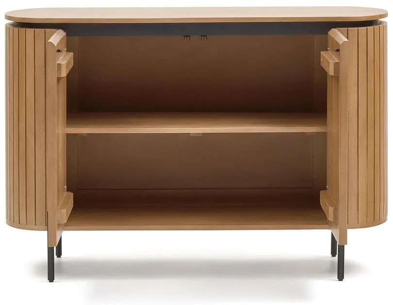 Nízka komoda z mangového dreva v prírodnej farbe 120x80 cm Licia – Kave Home