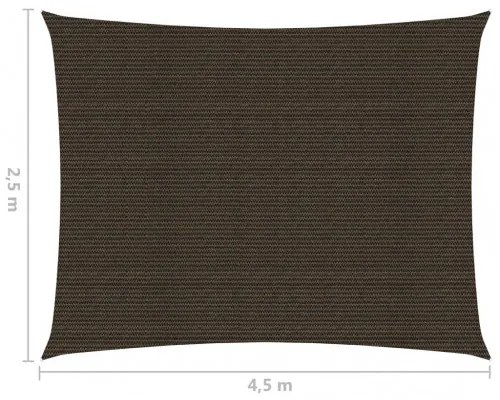 vidaXL Tieniaca plachta 160 g/m² hnedá 2,5x4,5 m HDPE-