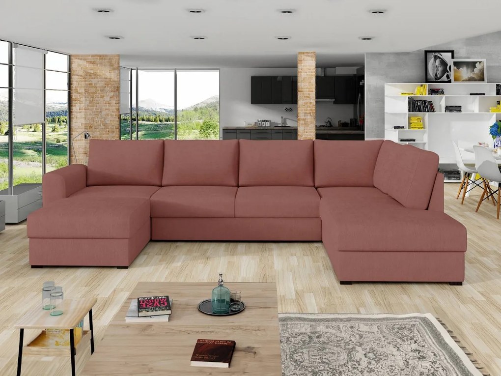 Sedacia súprava Szafran, Dostupné poťahy: ekokoža Soft 011 + Majorka 03, Strana: ľavá