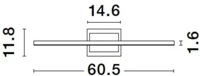 LED nástenné svietidlo Azure 60 čierne