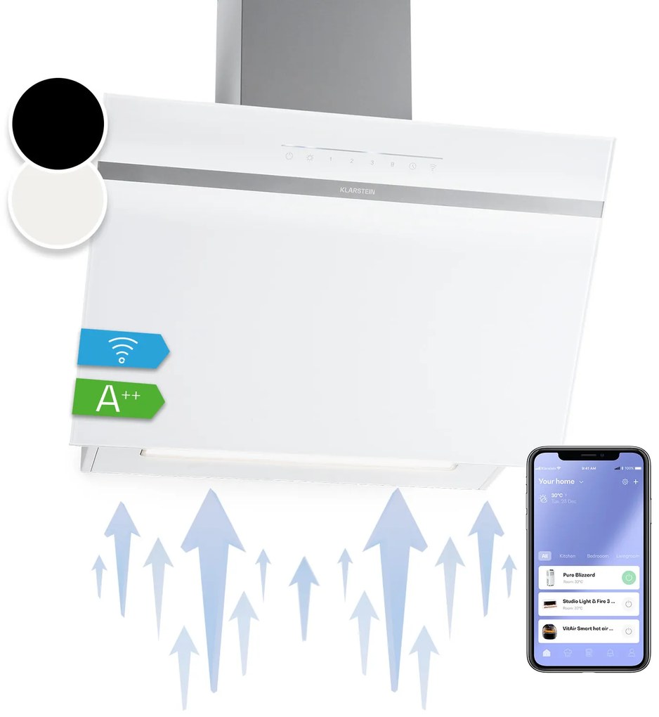 Ava 60, digestor, 60cm, nástenný, WiFi, A++, 515 m³/h, dotykový displej