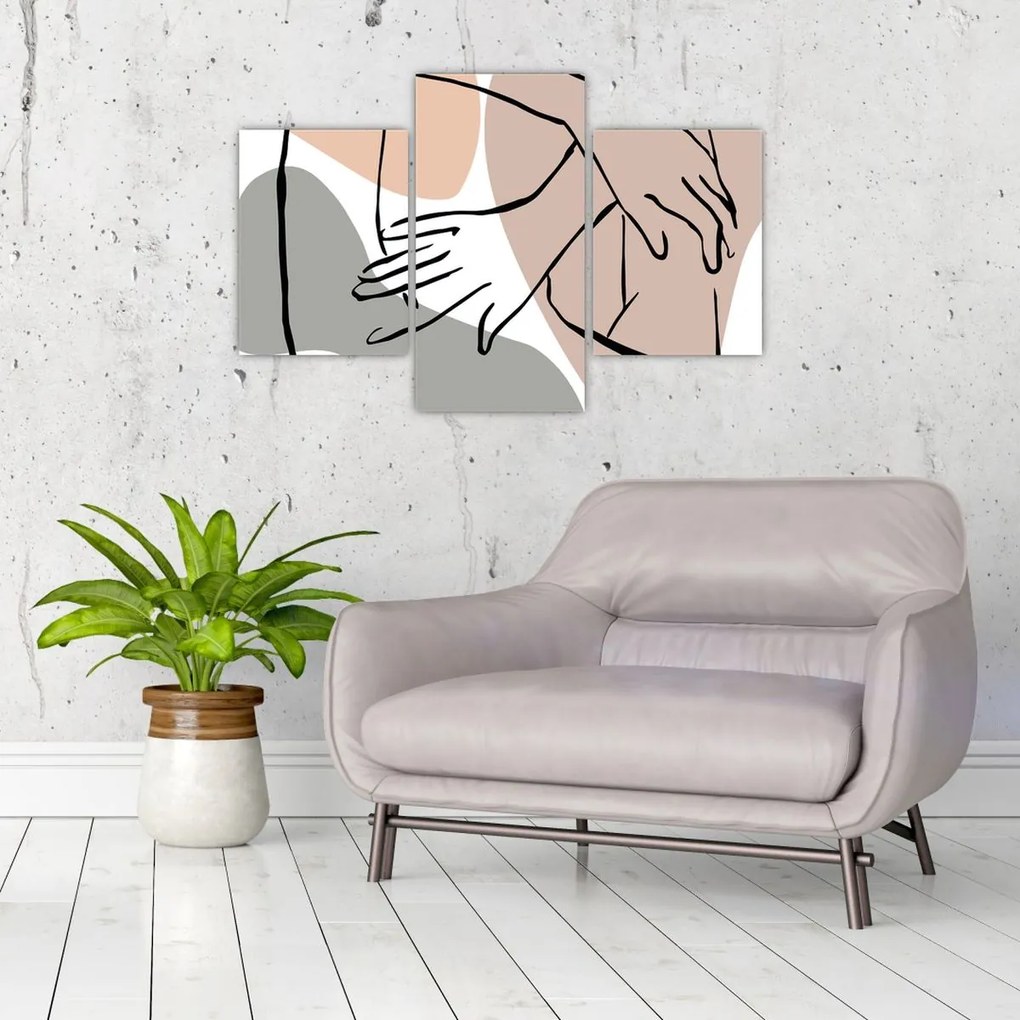 Obraz - Woman body line art N⁰2 (90x60 cm)