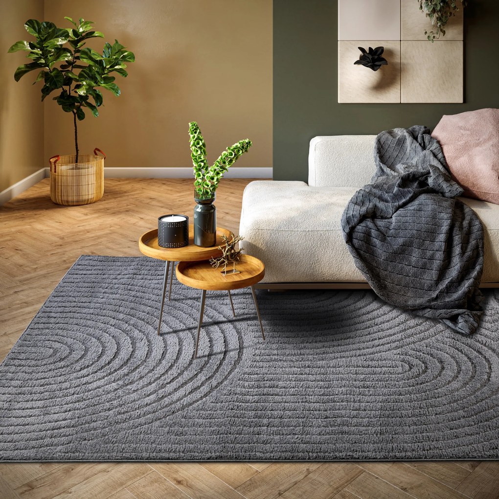 ELLE Decoration, Kusový koberec New York 106206 Anthracite, 160x235, šedá, chodba / predsieň