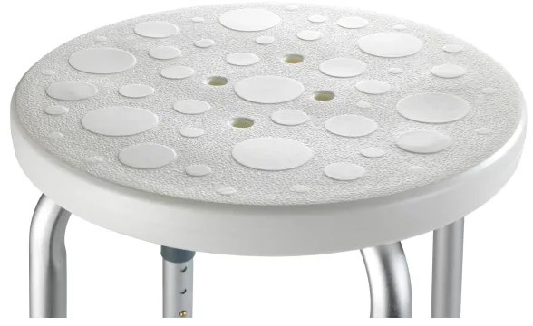 WENKO 1792921100-Stolička SECURA 45,5x45,5 cm biela/strieborná/sivá