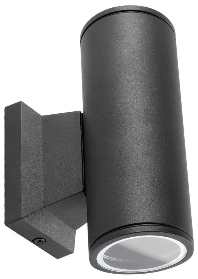 Aigostar - Vonkajšie nástenné svietidlo 2xGU10/230V čierna IP65 guľatý