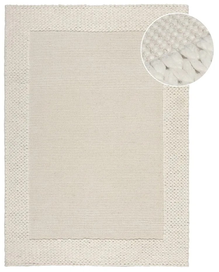 Béžový vlnený koberec 170x120 cm Rue - Flair Rugs