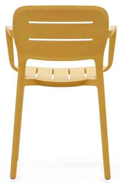 Žltá plastová záhradná stolička Morella – Kave Home