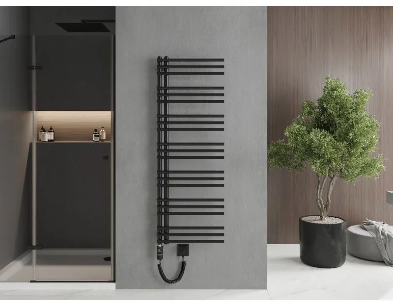 Mexen Neptun, elektrické vykurovacie teleso 1400 x 500 mm, 600 W, čierna, W101-1400-500-2600-70