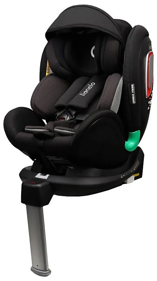 Lionelo - Otočná autosedačka s bázou ANTOON PLUS i-Size 40-105 cm Black Onyx
