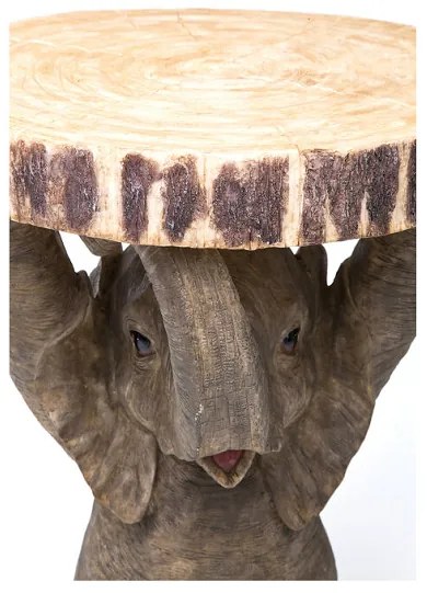 Animal príručný stolík slon sivý Ø35 cm