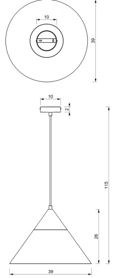Luster na lanku SINGLE 1xE27/15W/230V biela/buk