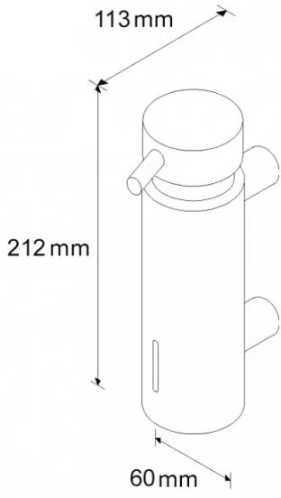 Nástenný dávkovač tekutého mydla, 300 ml