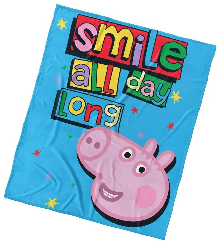Detská deka Carbotex Pepina the Pig Smile Please,110 x 140 cm