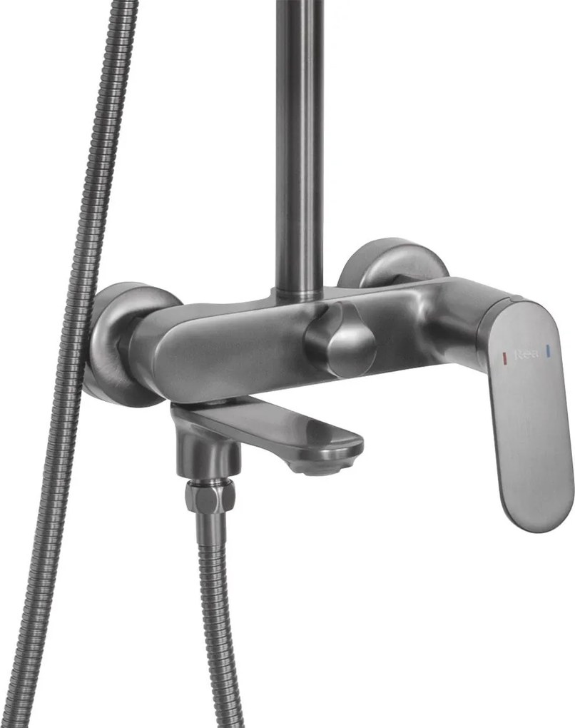 Rea Marco, sprchový set s vaňovým výtokom, grafitová, REA-P5600