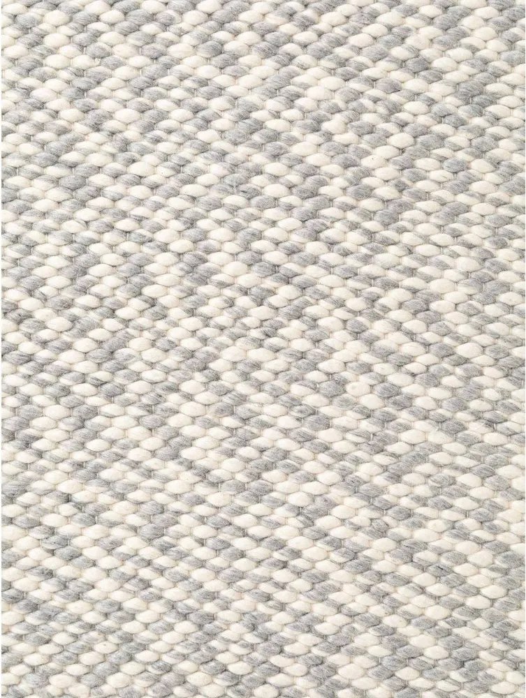 Svetlosivý/krémový ručne tkaný vlnený koberec 140x200 cm Lyon Beans – Elle Decoration