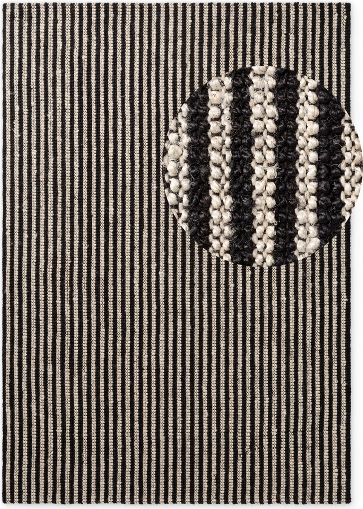 ELLE Decoration, Kusový koberec Harvest 106337 Black z kolekcie Elle, 200x300, čiernobiela, chodba / predsieň