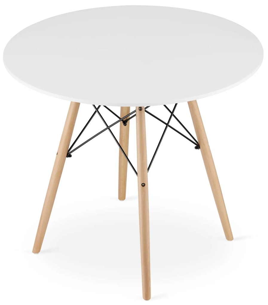 Dekorstudio Okrúhly jedálenský stôl 90cm - biely