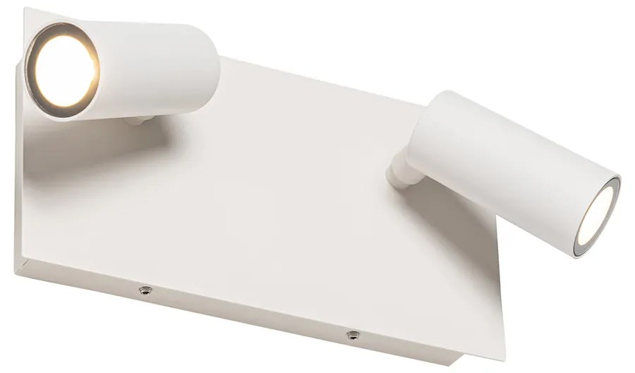 Moderné vonkajšie nástenné svietidlo biele vrátane LED 2-žiarovkové IP54 - Simon