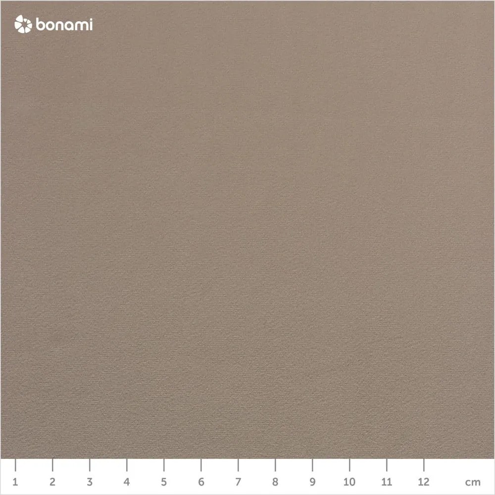 Taupe čalúnená dvojlôžková posteľ s úložným priestorom s roštom 160x200 cm Anani – Makamii